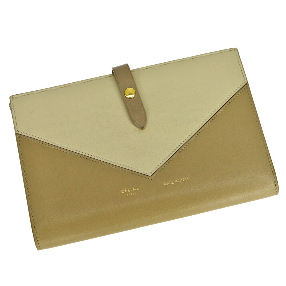 Celine Multi Function Bi Fold Wallet Beige - image 1